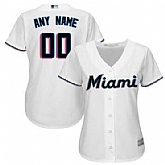 Women Customized Miami Marlins Cool Base White Baseball Home Jersey,baseball caps,new era cap wholesale,wholesale hats